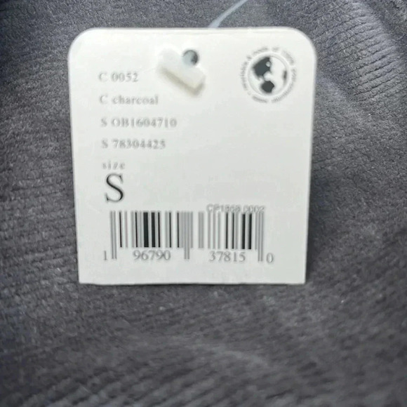 Free People FP Movement Last Chance Velour Pullover Charcoal Small NWT - Picture 6 of 6